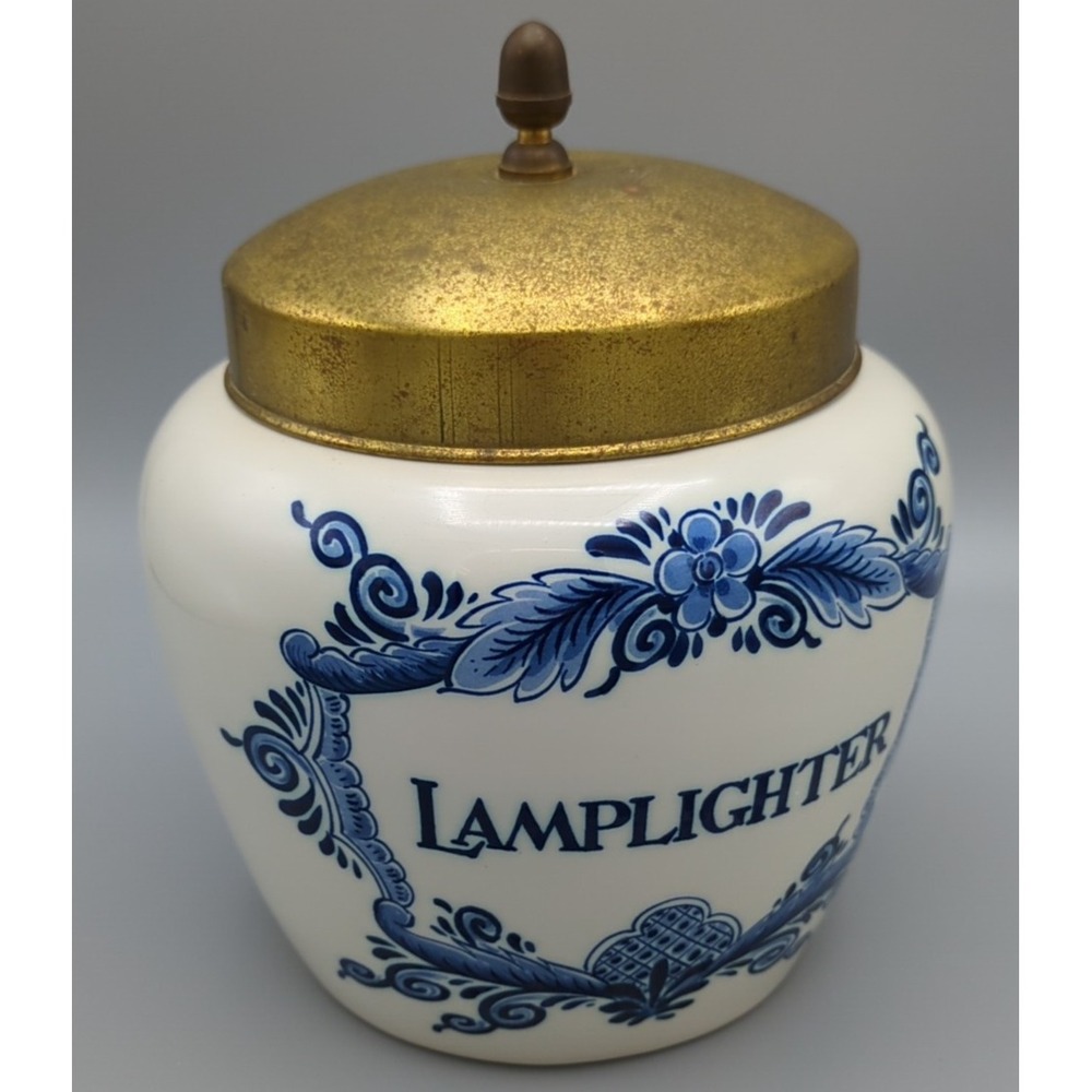 1979 Zenith-Gouda Holland Delft Tobacco Jar Humidor Seals No. 91/100‎ Tinder Box